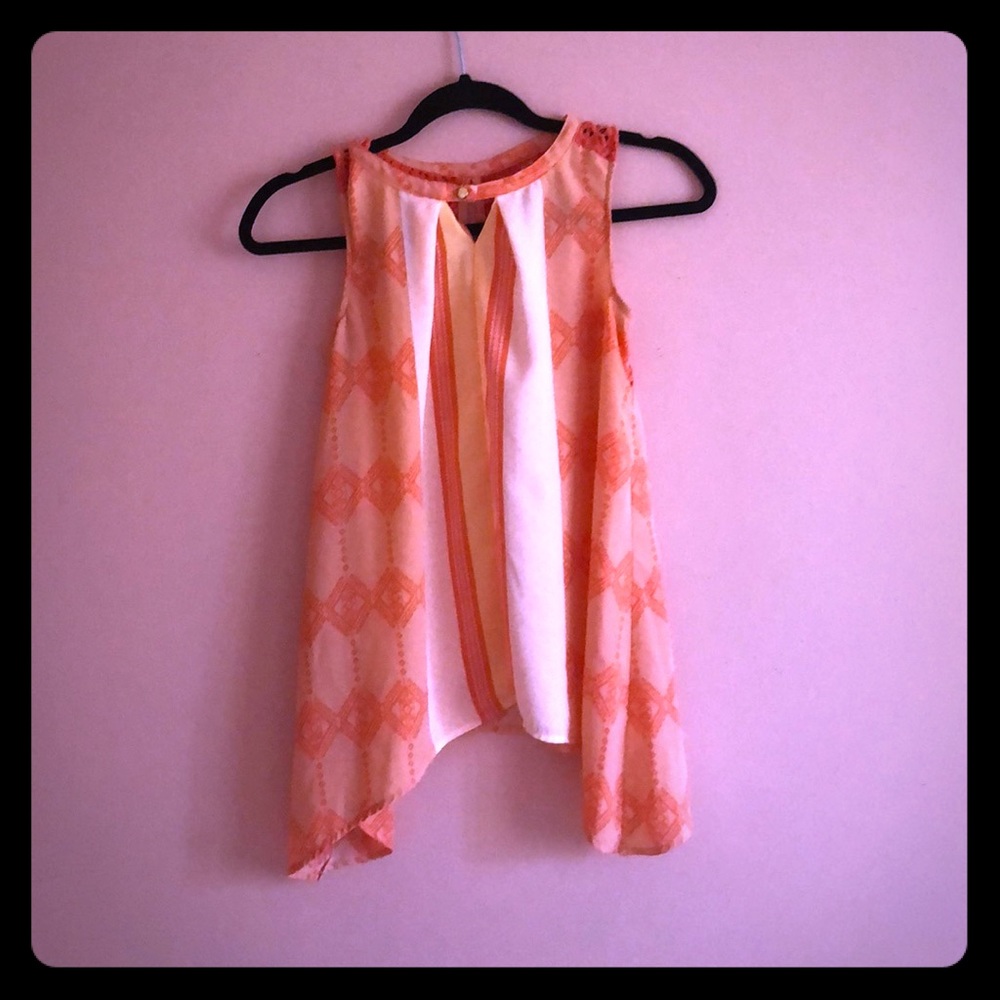 Sleeveless Coral Blouse